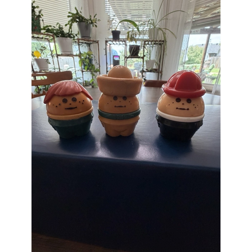 Vintage Little Yikes Toddle Tots Set Of 3 Red Head Firefighter‎ Sailor 1980s